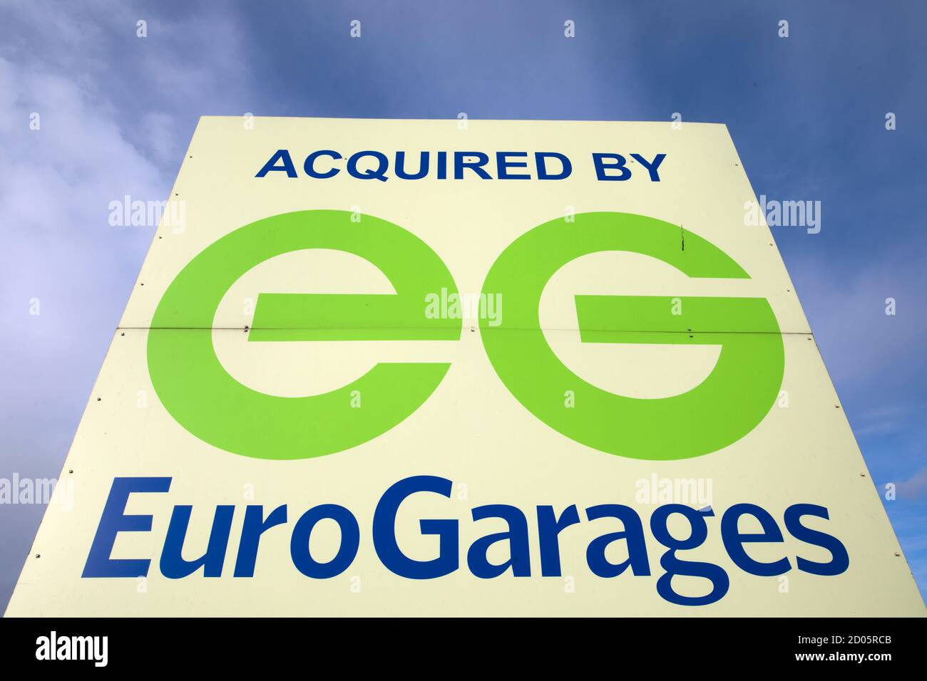 Bild zeigt EG Group Logo in Blackburn Nov 13, 2019. (Foto/Jon Super 07974 356-333) Stockfoto