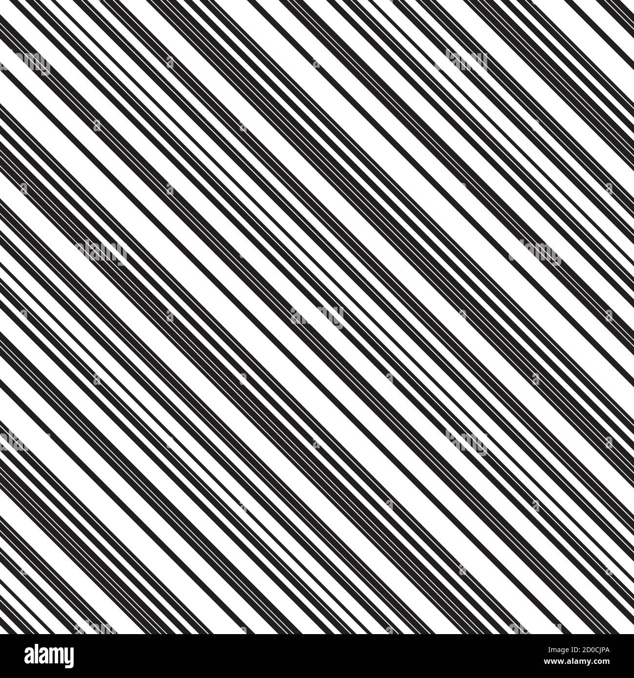 Nahtloses Muster mit schrägen schwarzen Linien Stock Vektor