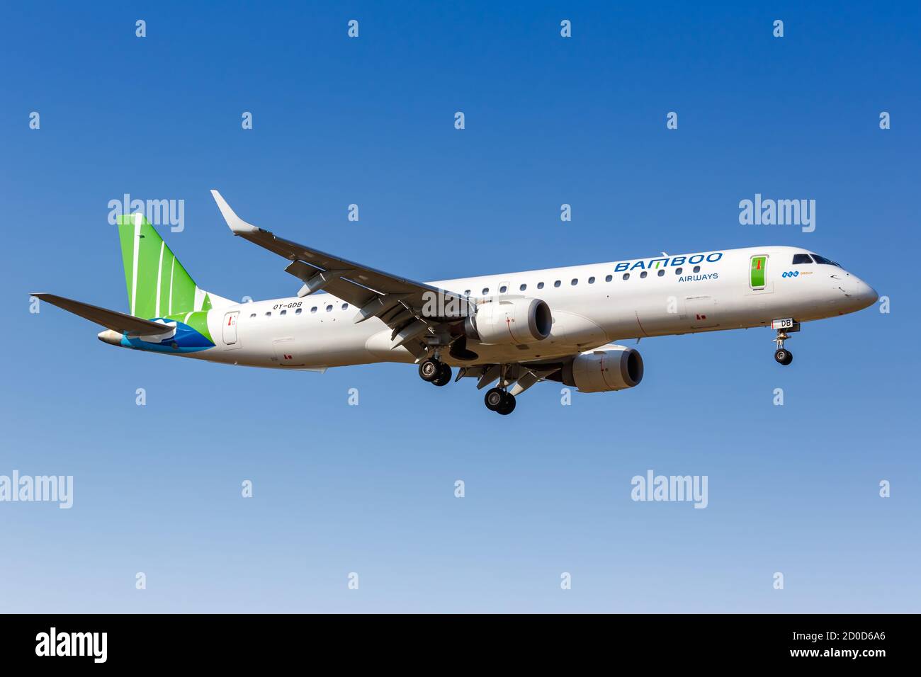 Zakynthos, Griechenland - 21. September 2020: Bamboo Airways Embraer 195 Flugzeug am Flughafen Zakynthos in Griechenland. Stockfoto