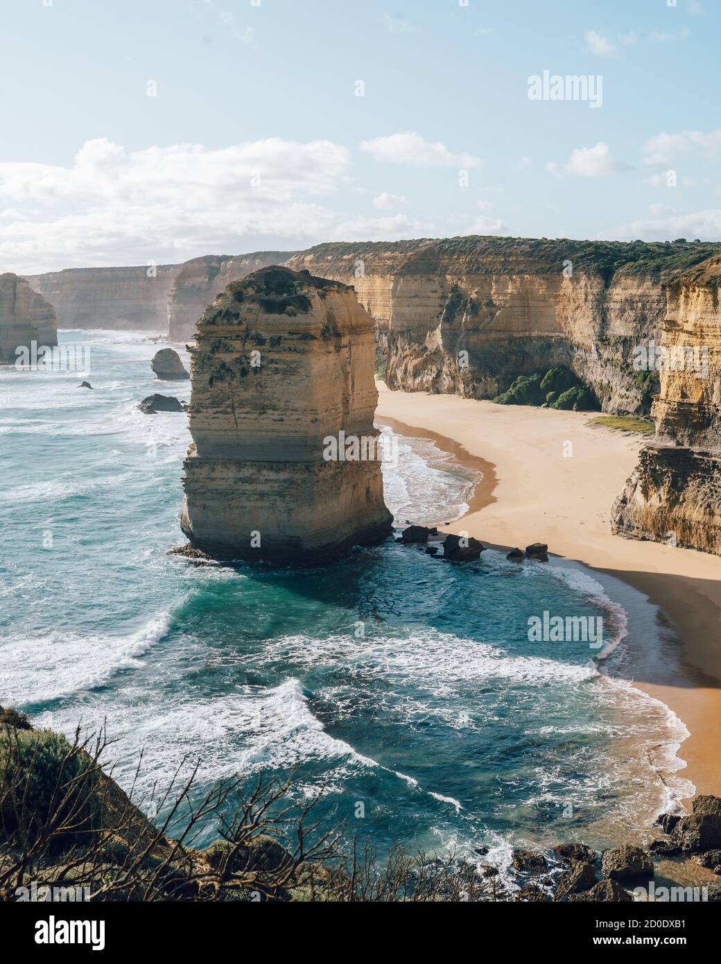 Malerische Sonnenuntergänge von der Great Ocean Road, Melbourne, Australien Stockfoto