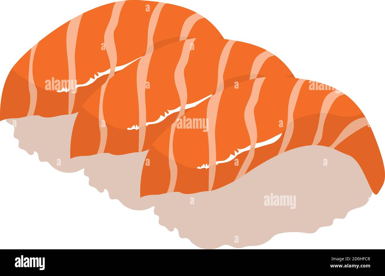 Saumon japanische Food Illustration auf Tradition asiatischen Stil Stock Vektor