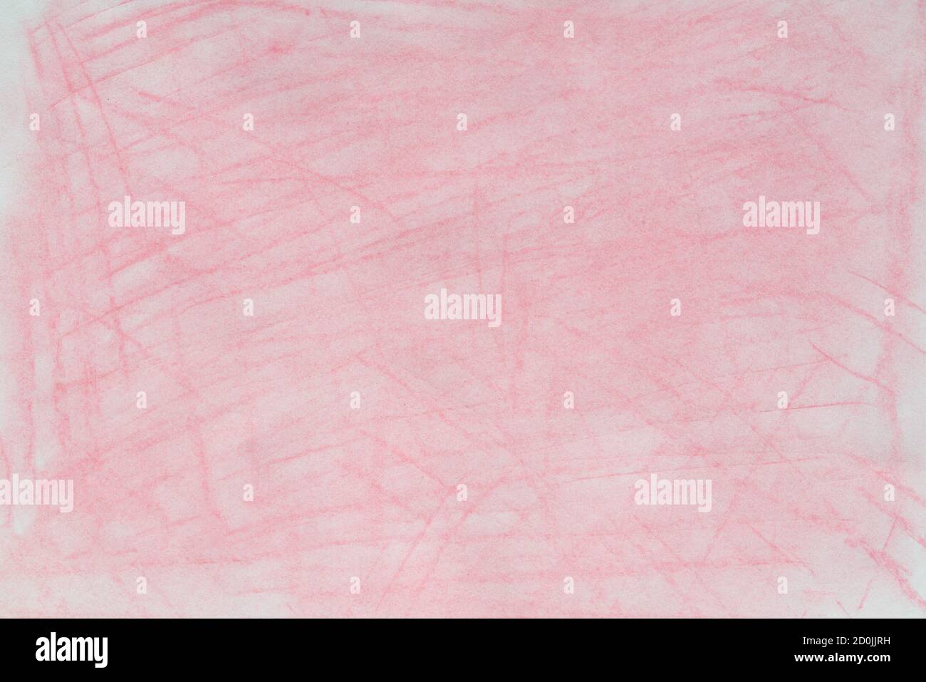 Rosa Farbe Pastell Kreide Hintergrundtextur auf weißem Papier Stockfoto
