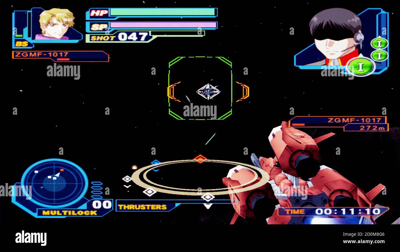 Handyanzug Gundam Seed Never Ending Tomorrow – Sony Playstation 2 PS2 – nur zur redaktionellen Verwendung Stockfoto