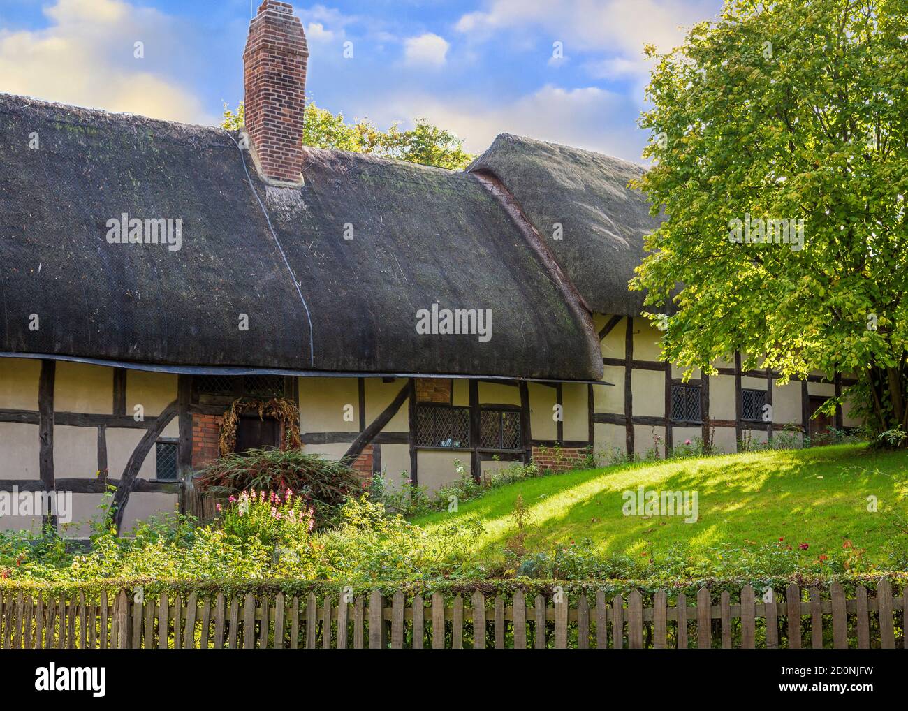 Anne Hathaway's Cottage in Shottery in der Nähe von Stratford-upon-Avon. Stockfoto