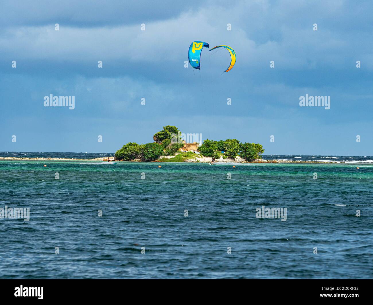 Saint-Vincent und die Grenadinen Archipel von Inseln umgeben von türkisfarbenen WasserenUm diesen Archipel zu besuchen, sind Kreuzfahrten von Martinique aus möglich Stockfoto