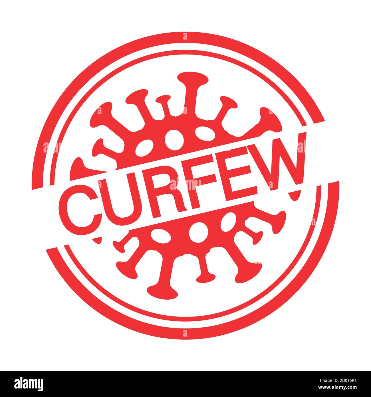 Piktogramm Bild curfew Illustration. Coronavirus. Bleib zu Hause Stock Vektor