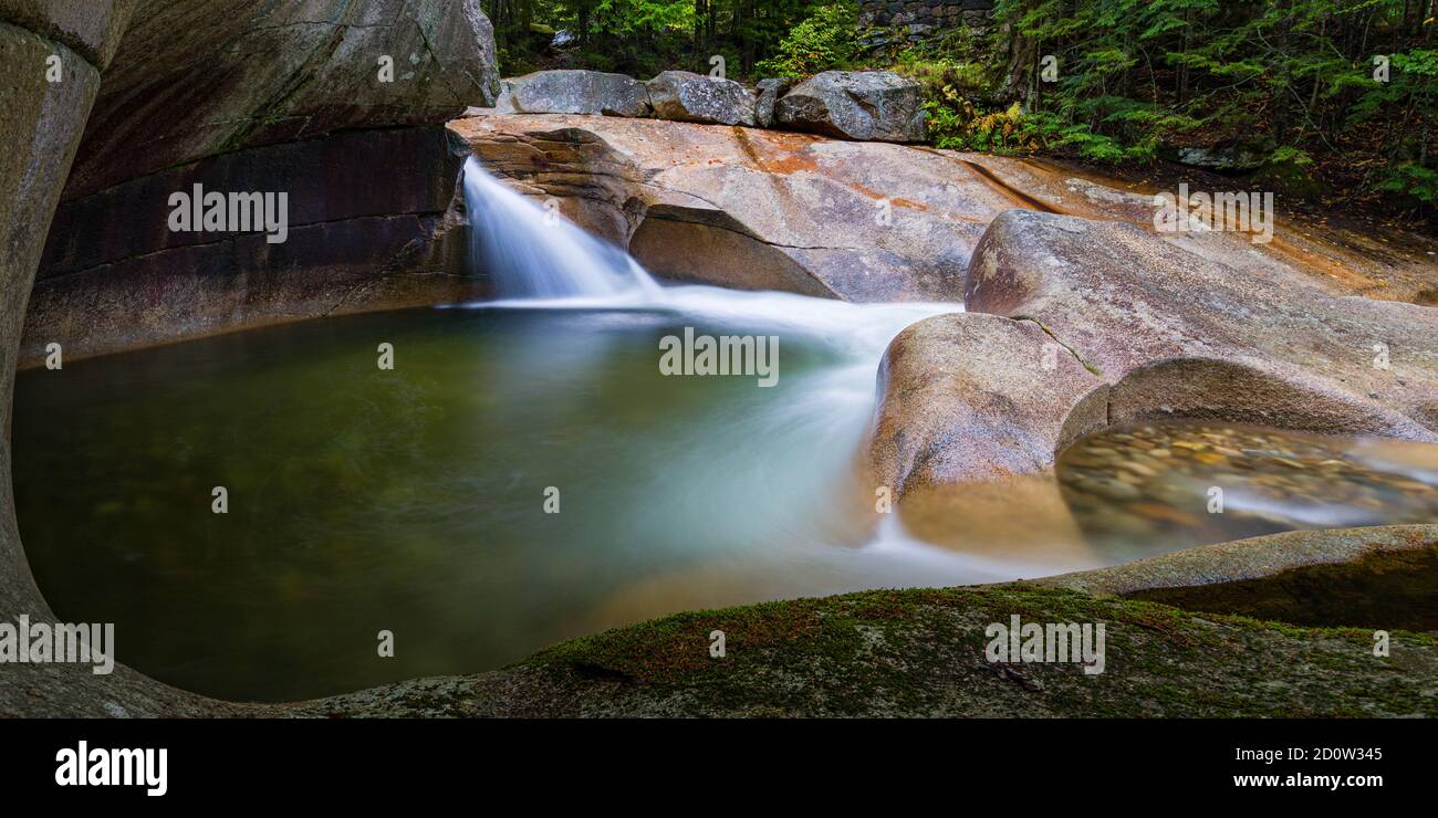 The Basin in Franconia Notch, New Hampshire, USA. Stockfoto