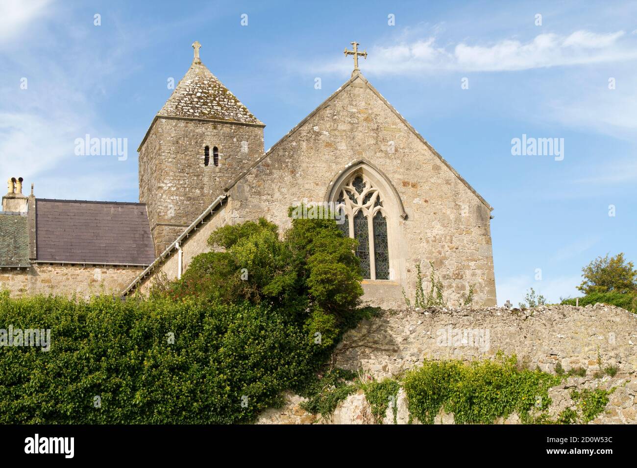 St. Seiriol's Church in Penmon auf der Insel Anglesey Nordwales Stockfoto