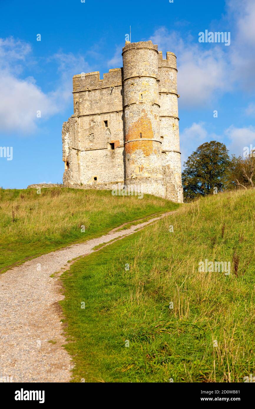 Donnington Castle Ruins, Berkshire, England, Großbritannien Stockfoto