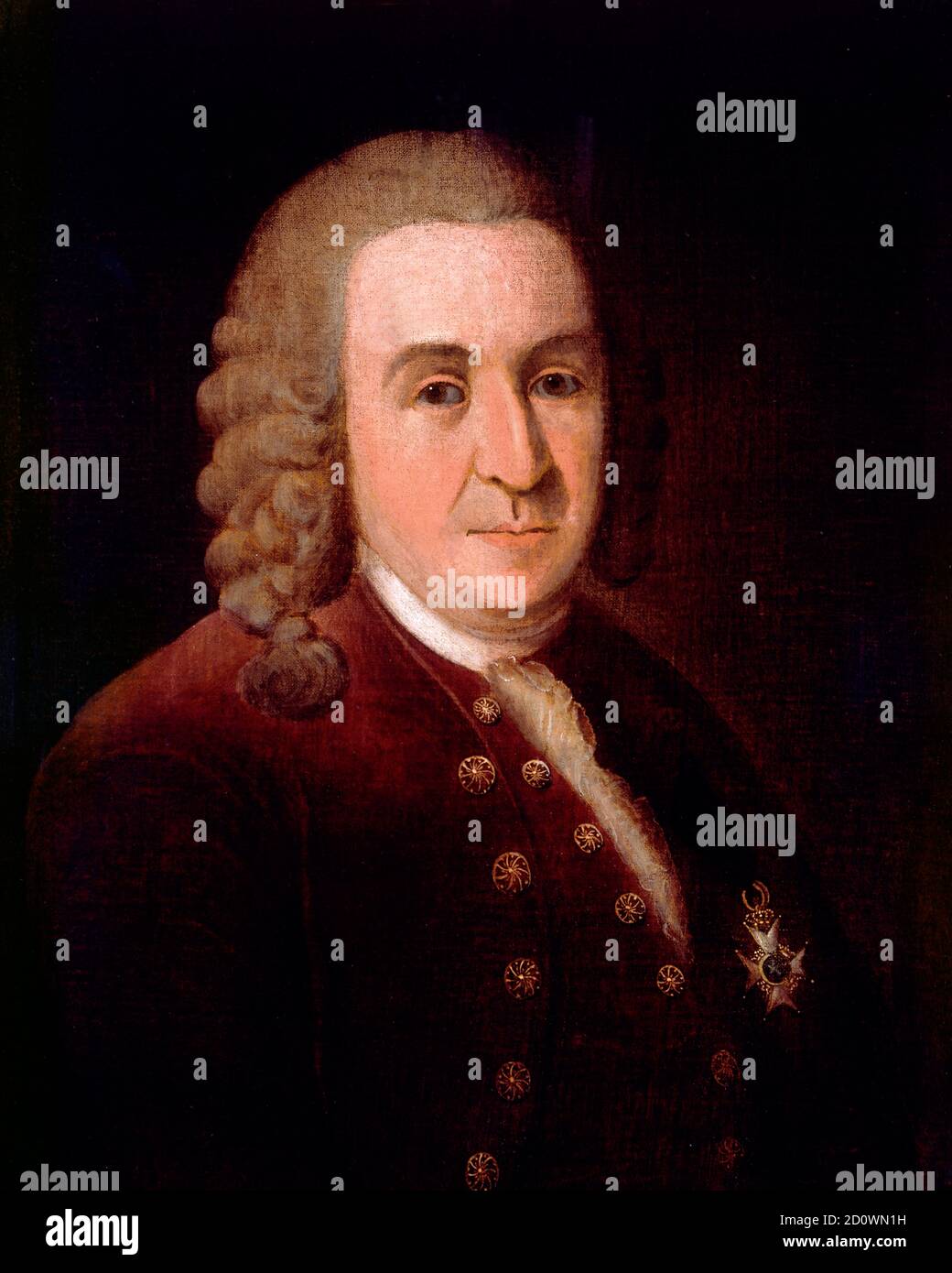 Carl Linnaeus. Porträt des schwedischen Botanikers und Zooologen Carl Linnaeus (1707-1778) Stockfoto