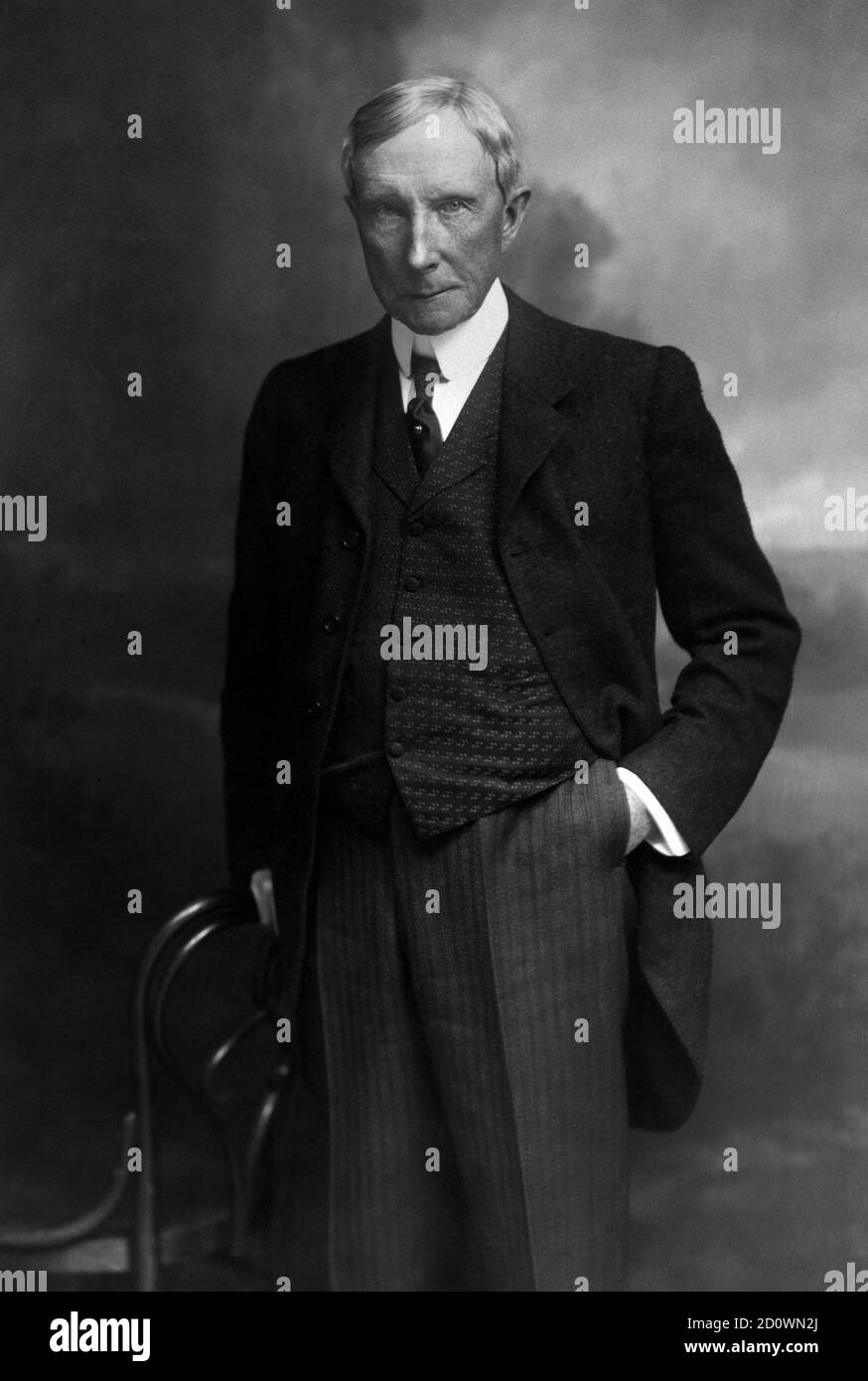 John D. Rockefeller. Porträt von John Davison Rockefeller SR (1839-1937), ca. 1914 Stockfoto
