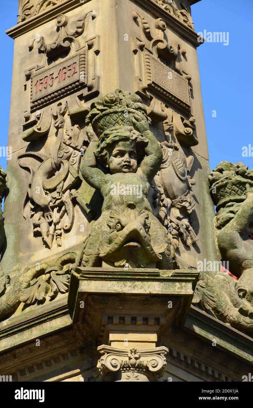 Brunnen von Jan von Werth. Köln. Deutschland Stockfoto