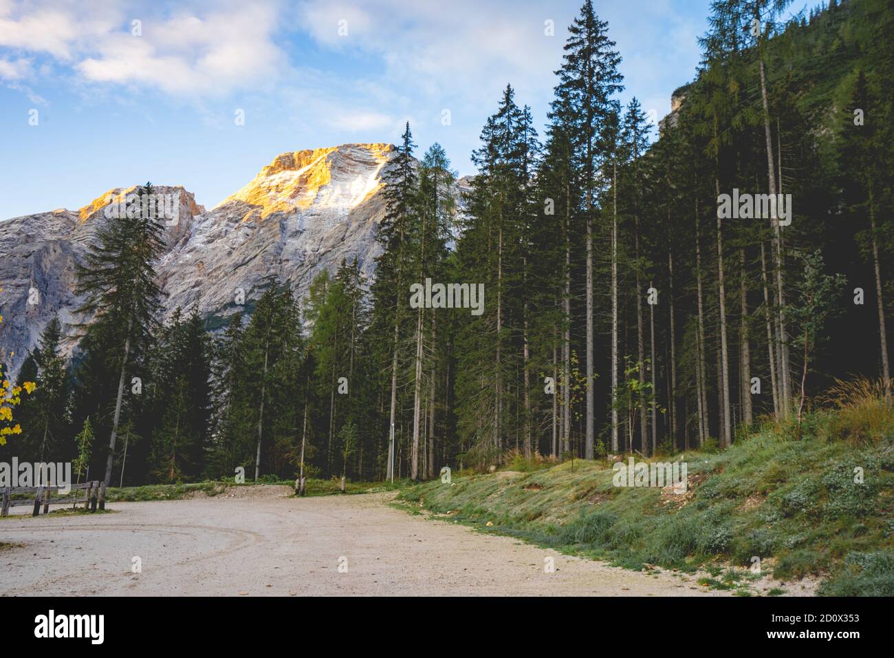 Lago di Prags, See in Italien. Stockfoto