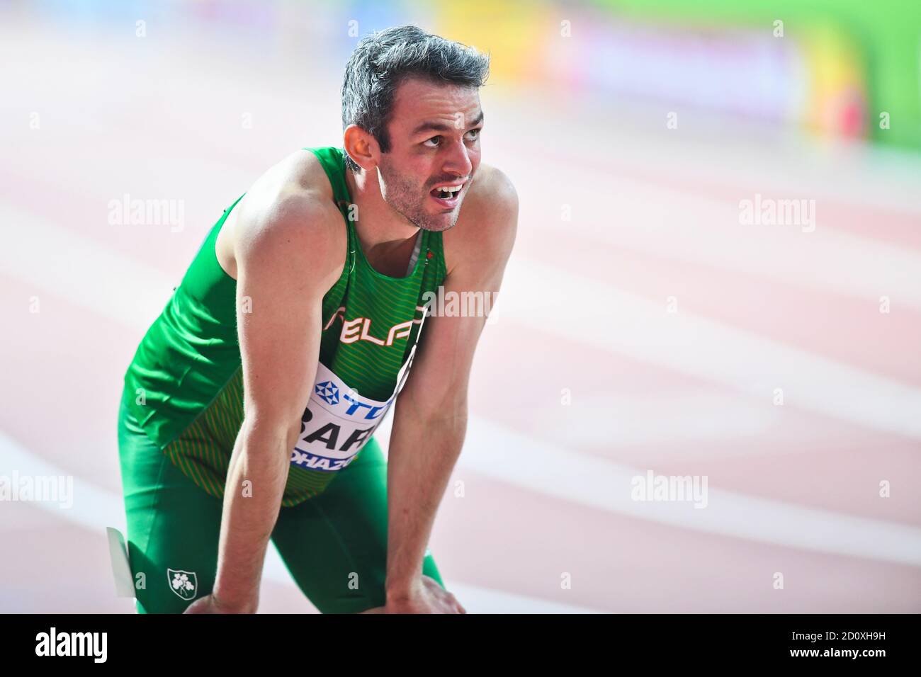 Thomas Barr (Irland). 400 Meter Hürden Halbfinale. IAAF Leichtathletik-Weltmeisterschaften, Doha 2019 Stockfoto