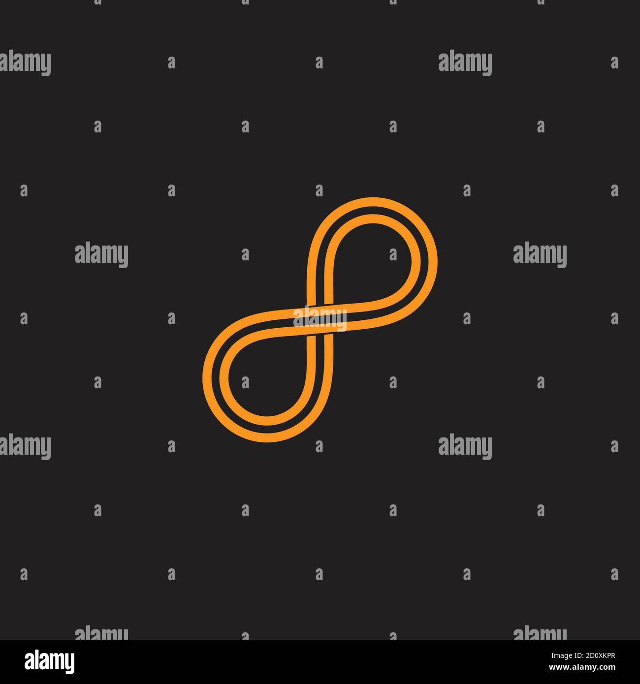 Buchstabe dp Streifen Infinity Linien flaches Design Logo Vektor Stock Vektor