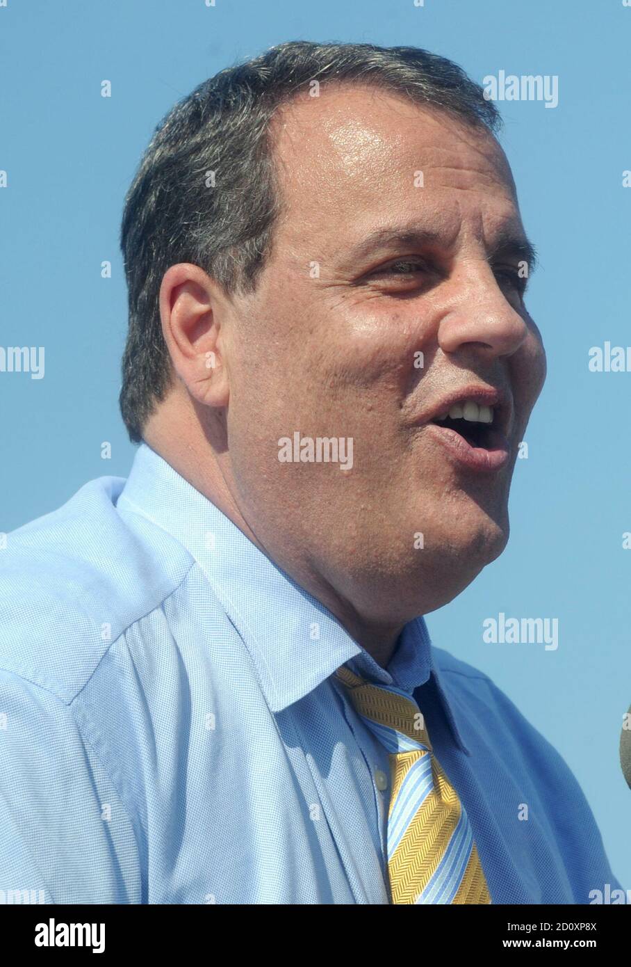 BELMAR, NJ - MAI 29: GOV. Chris Christie besucht die Küste, um den Sommertourismus in New Jersey zu fördern, eine Woche nach dem Memorial Day Feiertagswochenende. Am 29. Mai 2015 in Madrid, Spanien. Menschen: Gouverneur Chris Christie Kredit: Hoo-Me.com / MediaPunch Stockfoto