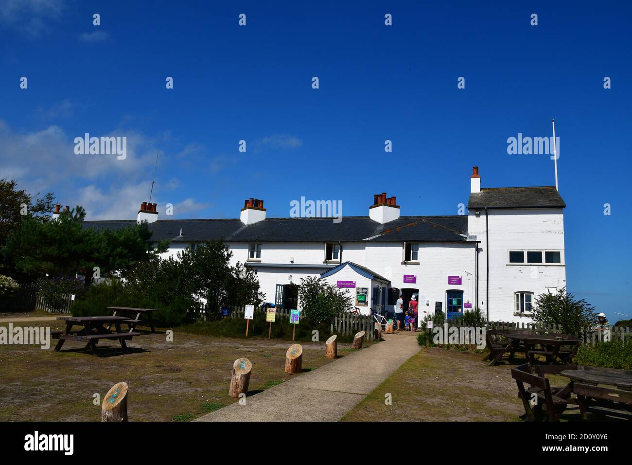 Coastguard Cottages Tea Room im Dunwich Heath, Suffolk, Großbritannien Stockfoto
