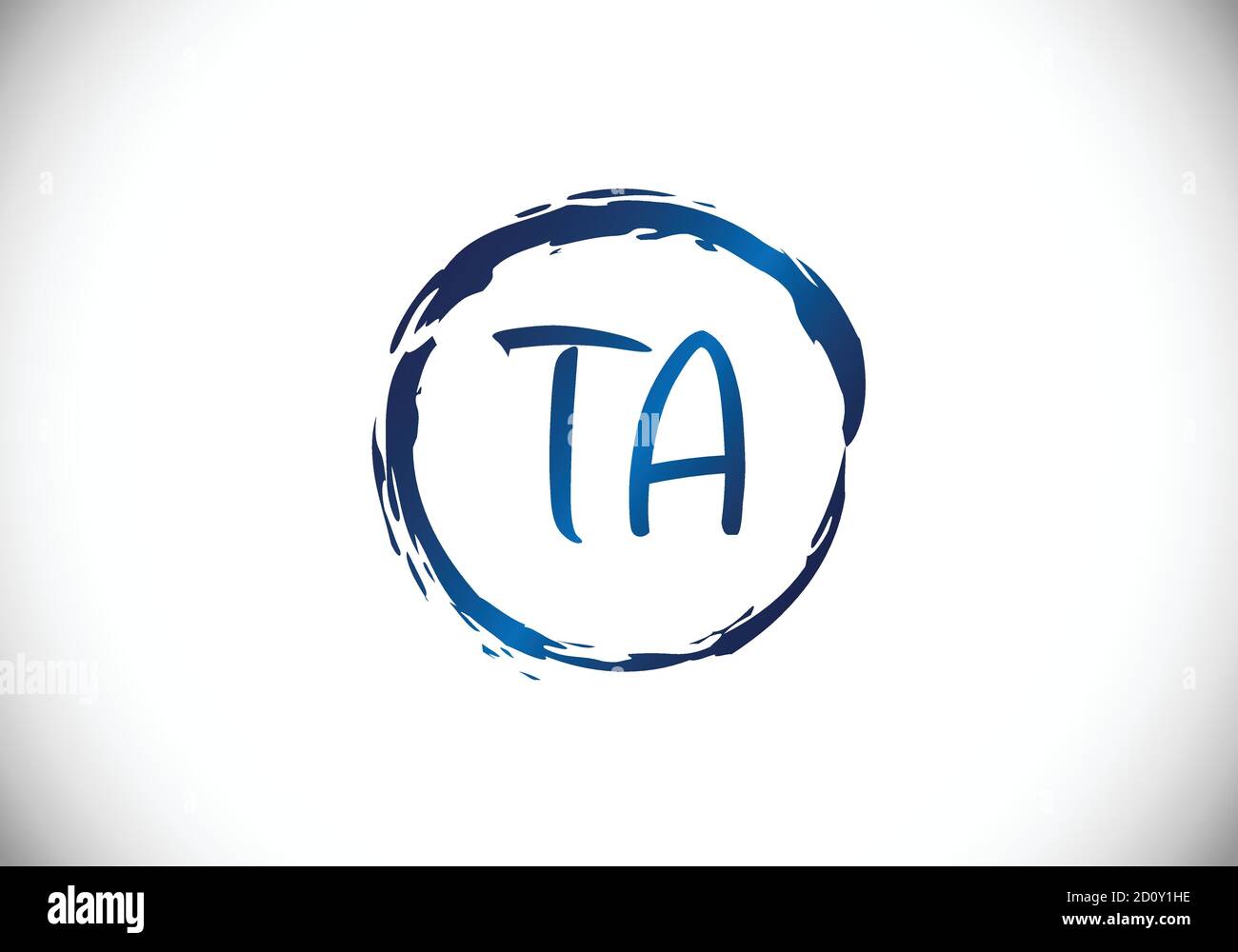 Initial Monogram Letter T A Logo Design Vektor-Vorlage. T A Letter Logo Design Stock Vektor