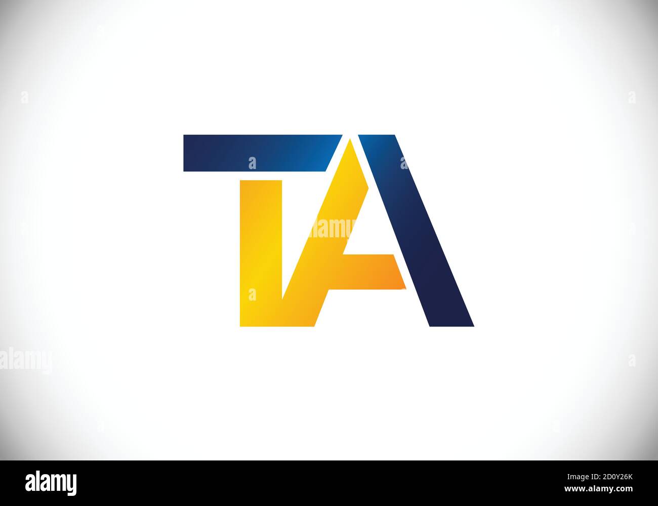 Initial Monogram Letter T A Logo Design Vektor-Vorlage. T A Letter Logo Design Stock Vektor