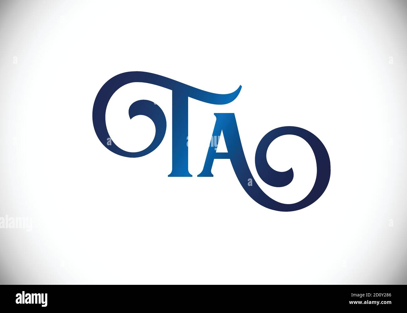 Initial Monogram Letter T A Logo Design Vektor-Vorlage. T A Letter Logo Design Stock Vektor
