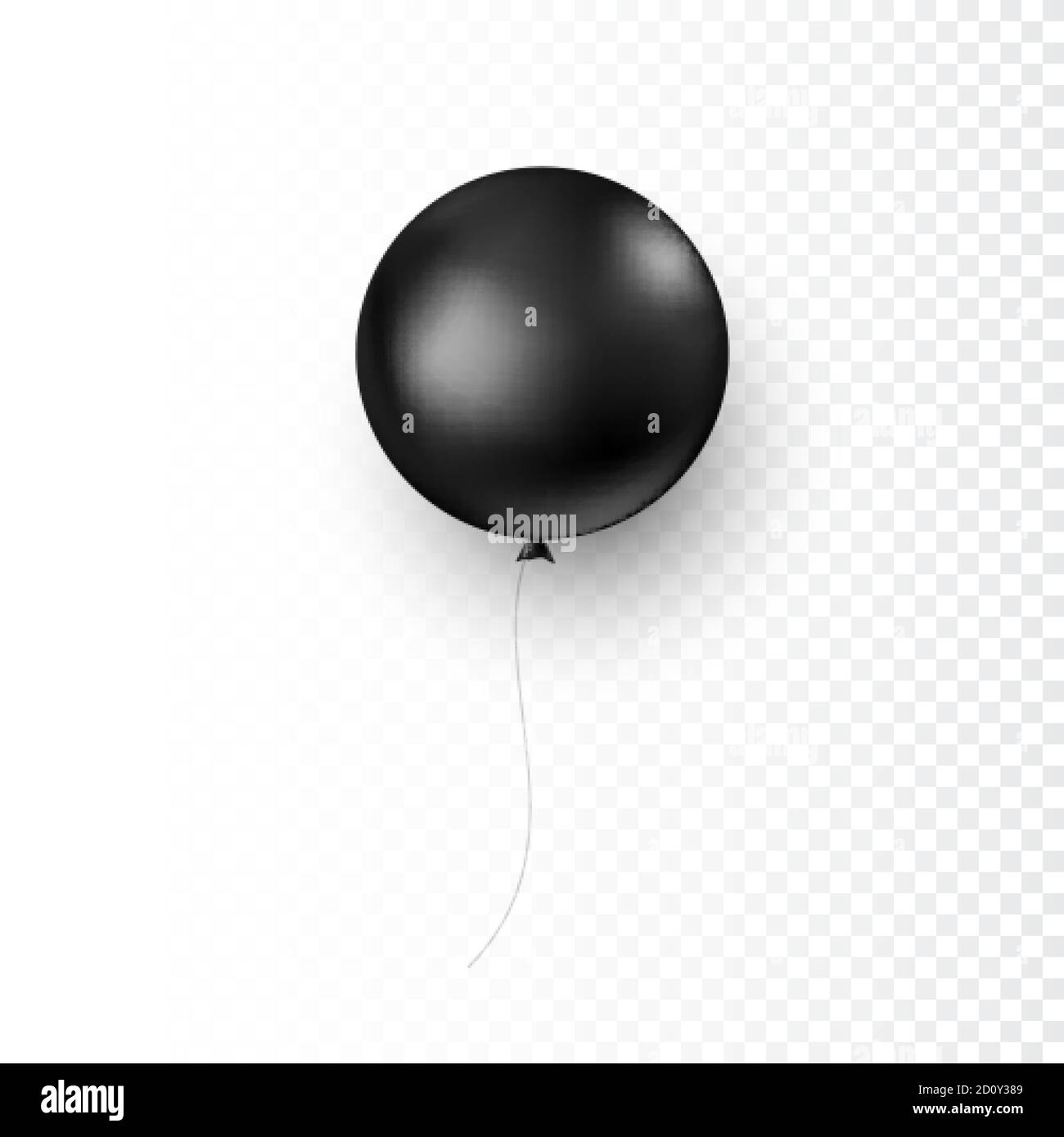 Kreise den schwarzen Ballon ein. Dekorationselement für Ihr Design. Vektorgrafik Stock Vektor