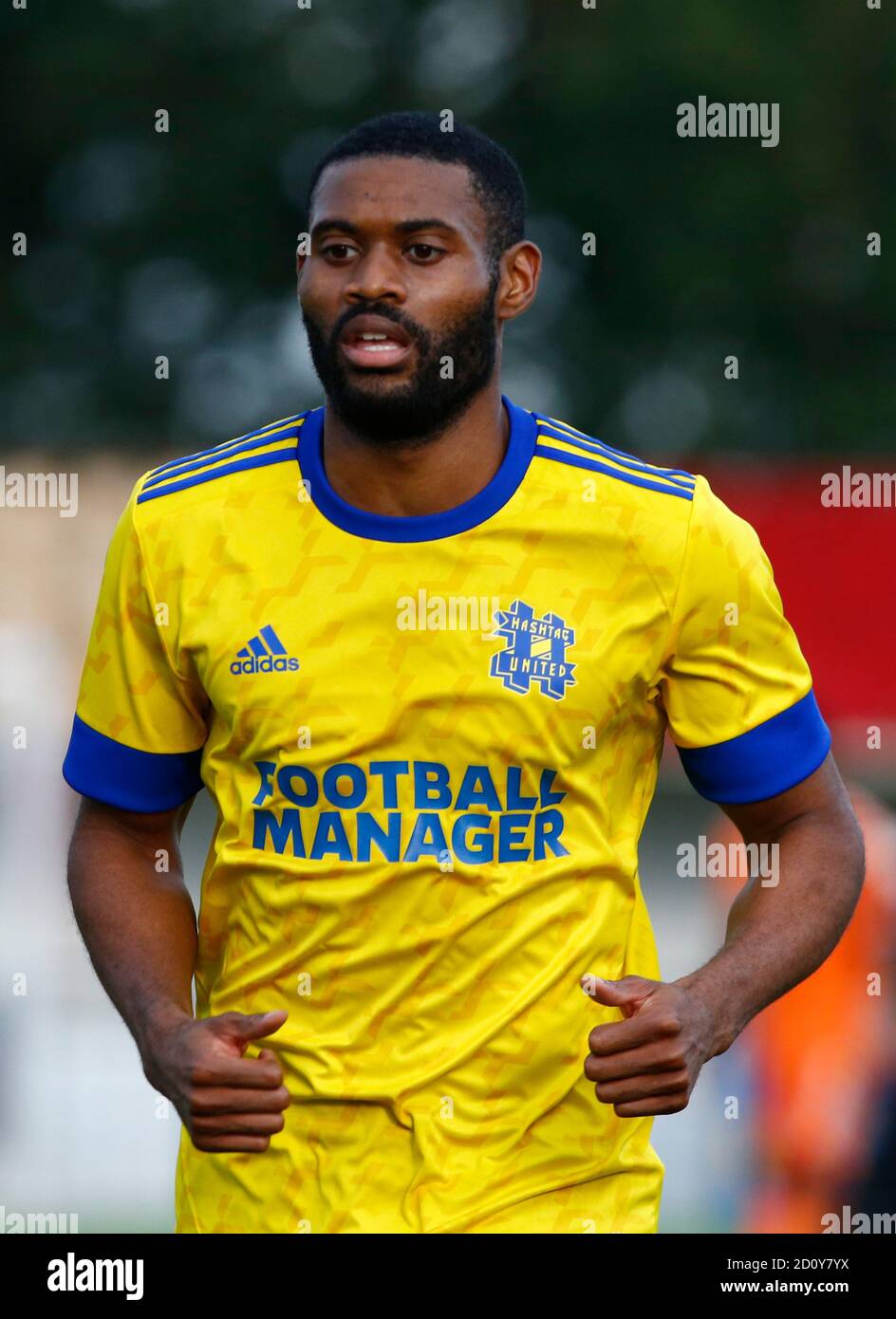 PITSEA, ENGLAND - OKTOBER 03: Harry Ehrlichkeit von Hashtag United im FA Cup Qualifying - zweite Runde zwischen Hashtag United und Braintree Town im Stockfoto