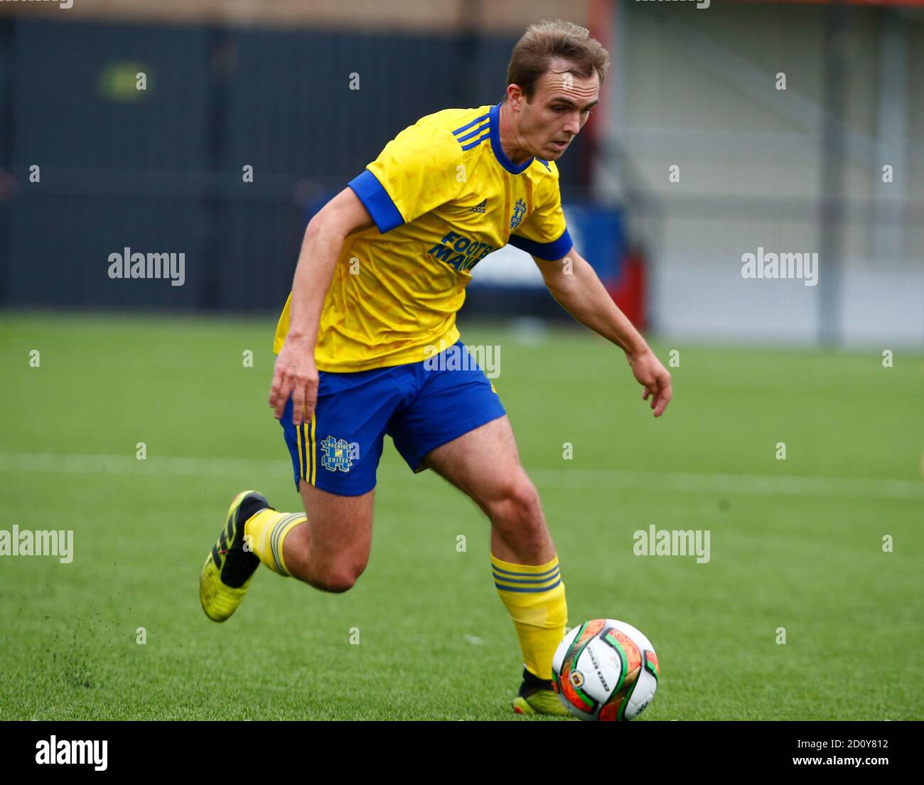 PITSEA, ENGLAND - OKTOBER 03: Albert Keith von Hashtag United beim FA Cup Qualifying - zweite Runde zwischen Hashtag United und Braintree Town im Stockfoto