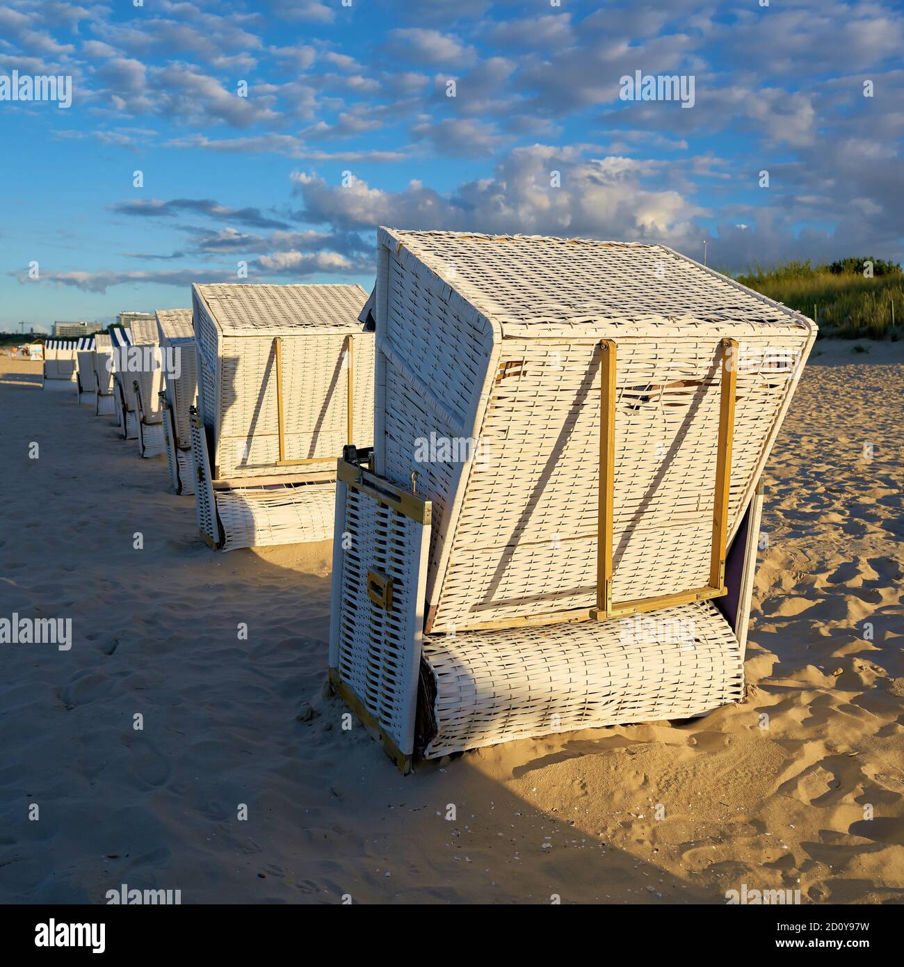 Liegen am Strand von Swinoujscie an der Ostsee Meer in Polen Stockfoto