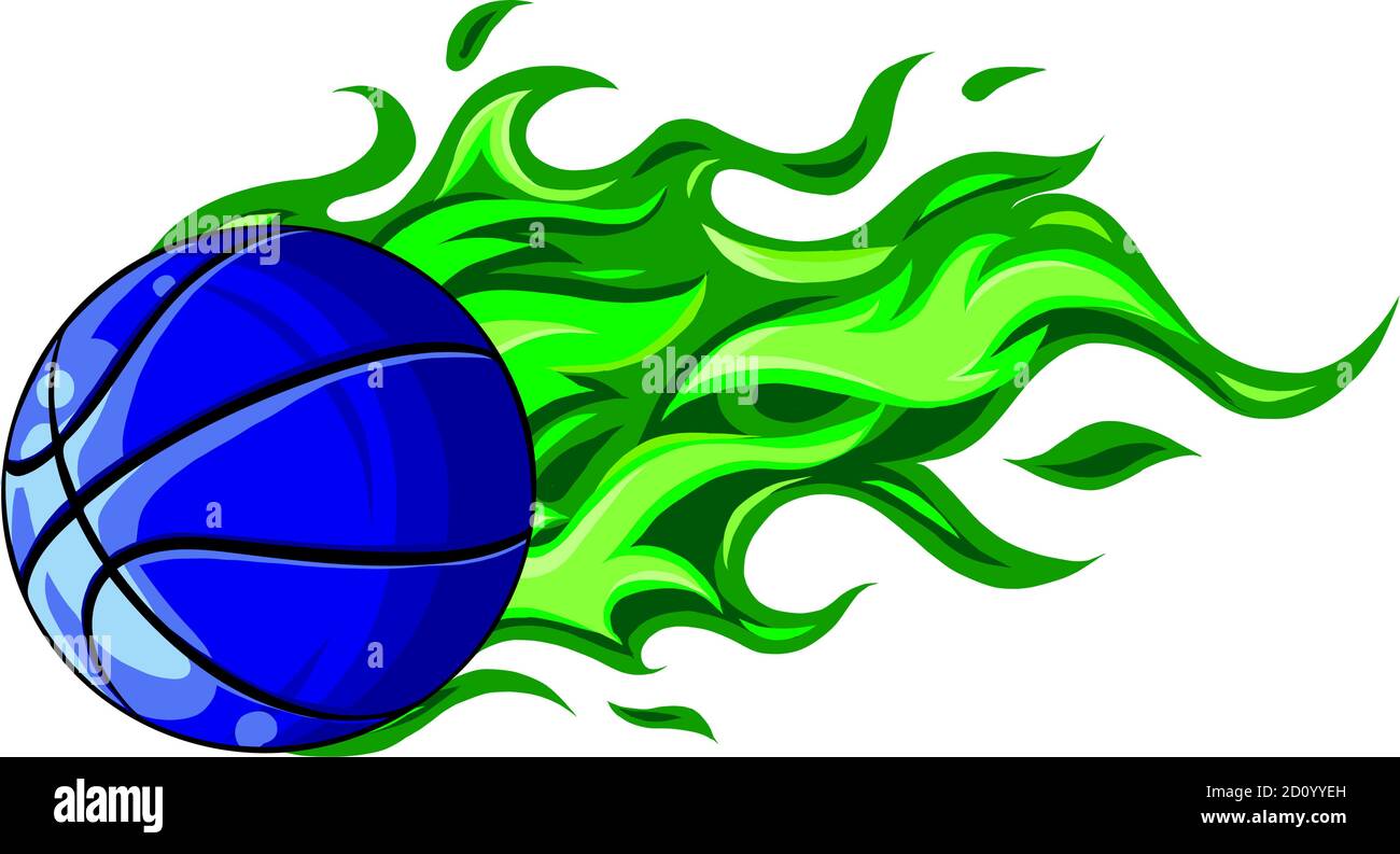 Basketball-Ball in Flamme Vektor Illustration Design Stock Vektor