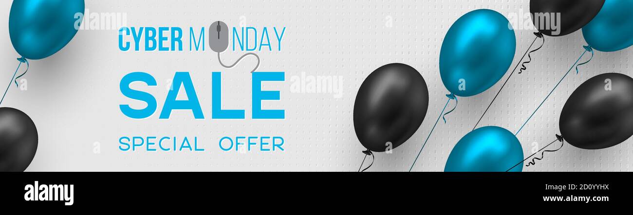 Werbeplakat oder Banner für Cyber monday. Stock Vektor