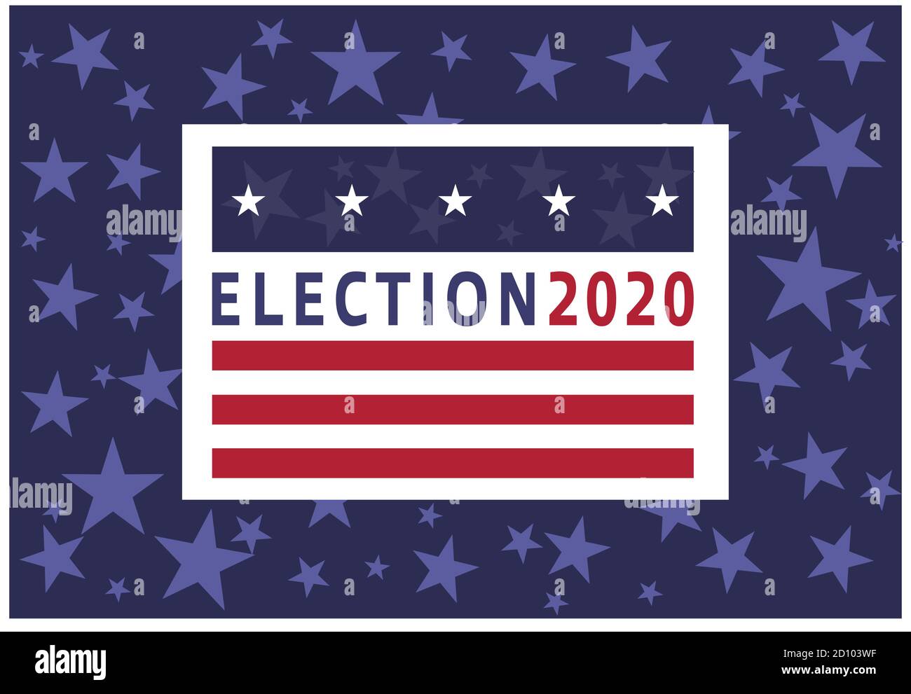 WAHL 2020. US-Präsidentschaftswahl Poster für 2020 Vektor-Illustration Stock Vektor