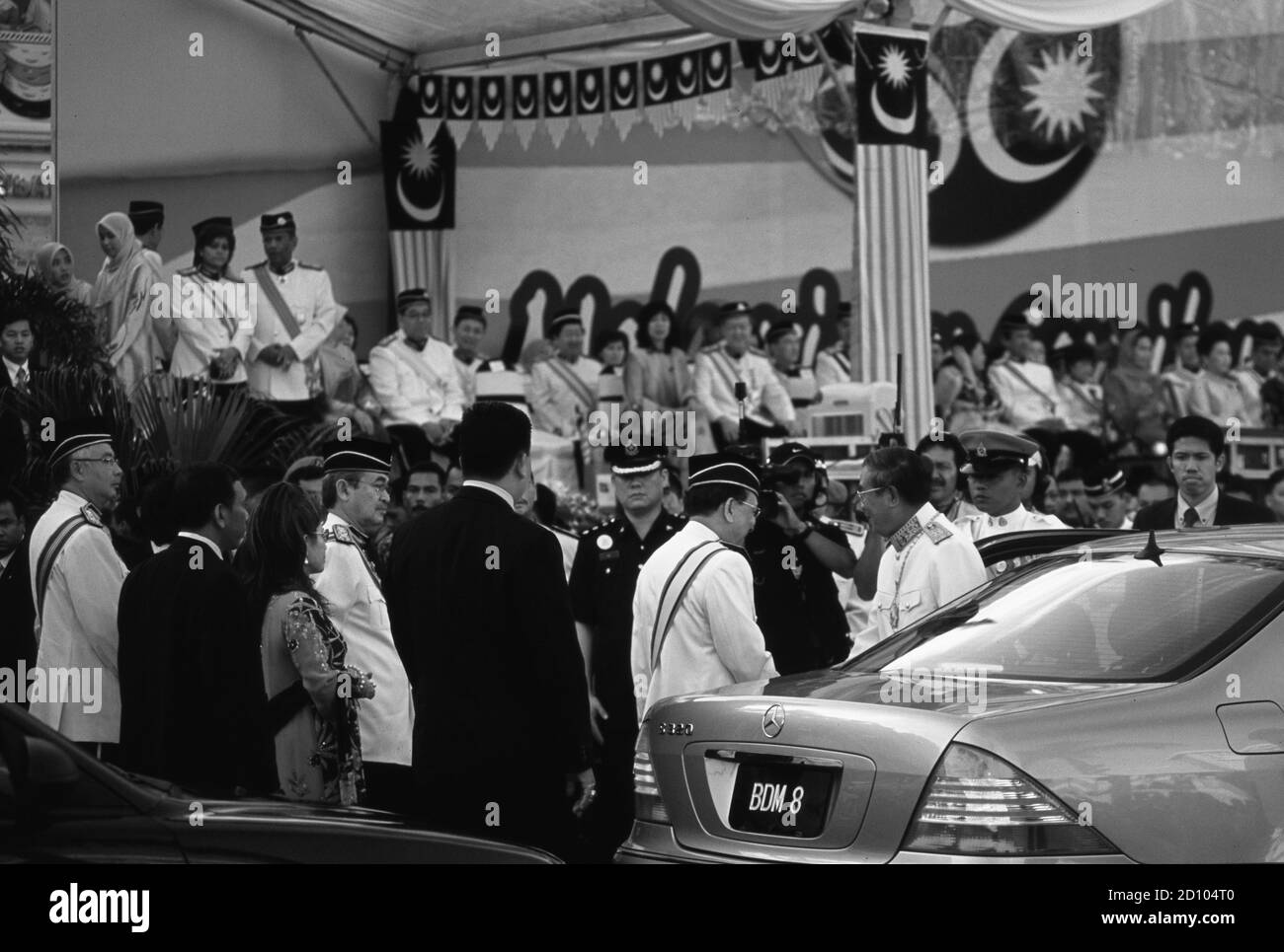 50 Jahre Merdeka von Malaysia: Feier mit Royals und Ministern in Kula Lupur Stadt Stockfoto