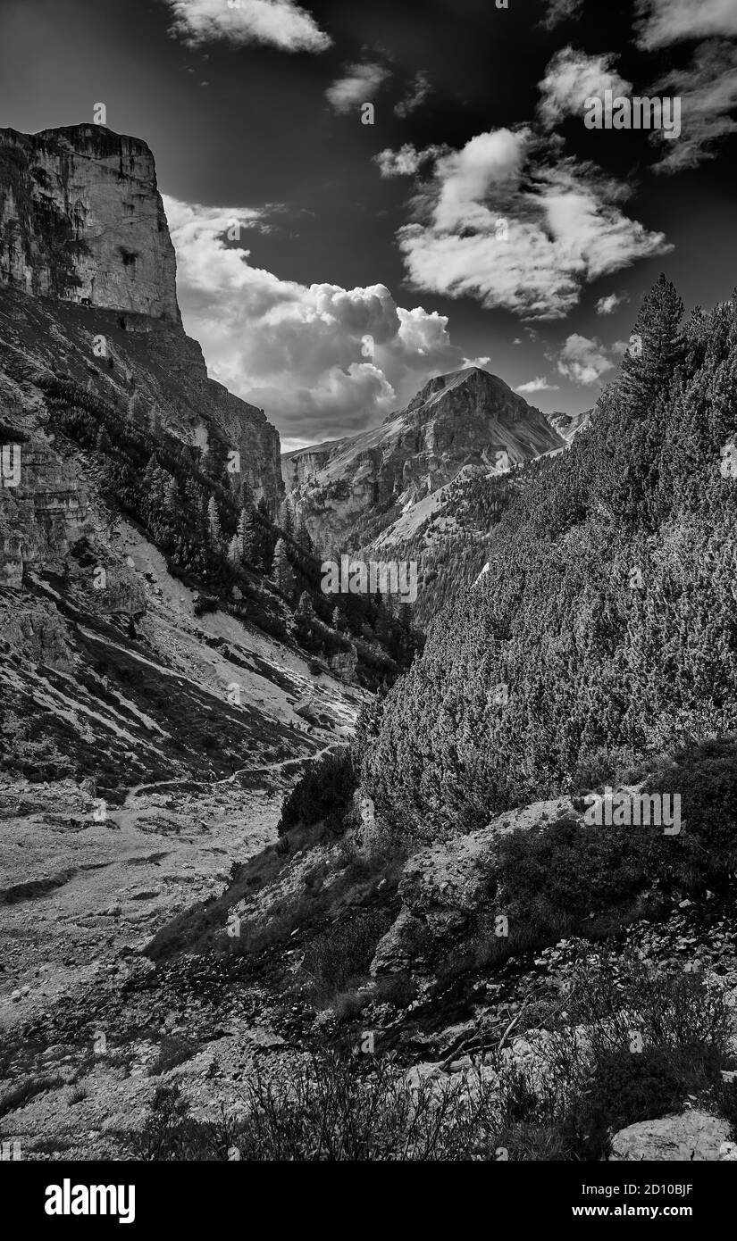 Langental, Wolkenstein, Südtirol, Italien Stockfoto