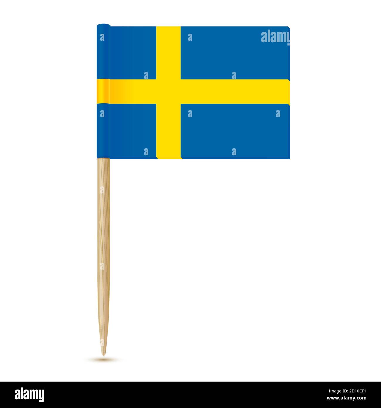 Schweden Flagge. Schwedische Flagge Zahnstocher 10eps Stock Vektor