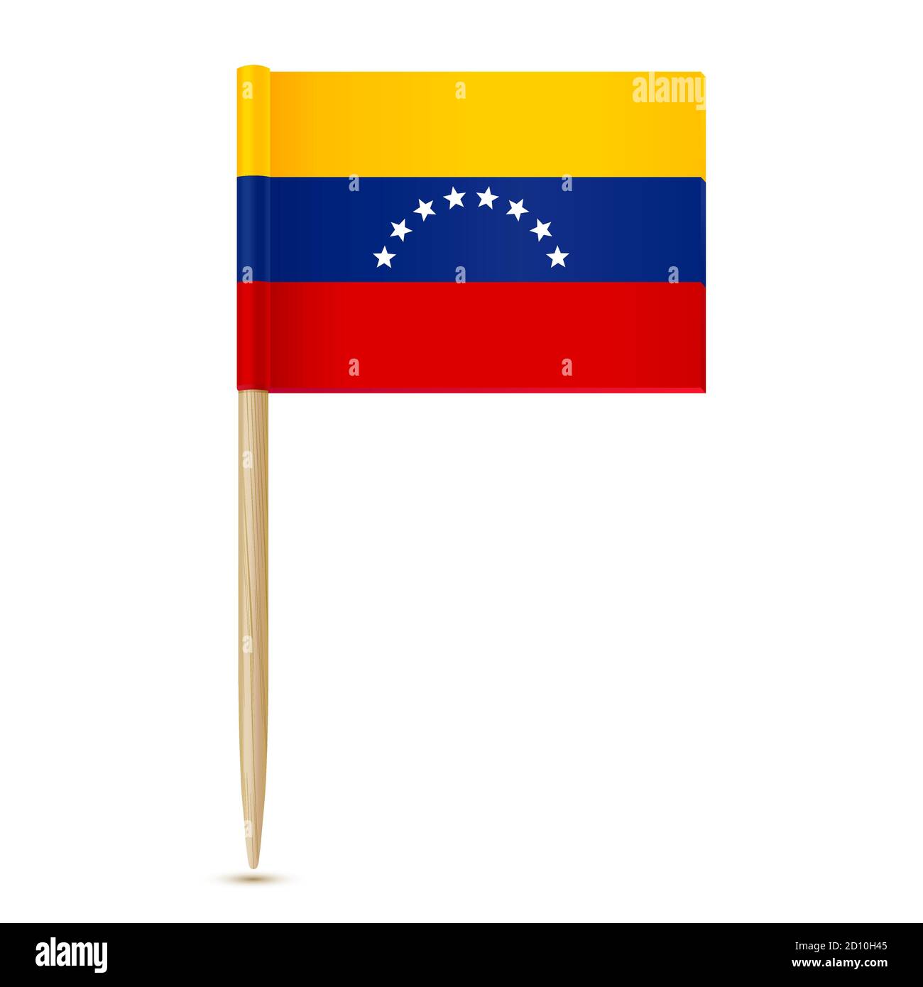 Flagge Venezuelas. Flagge Zahnstocher 10eps Stock Vektor