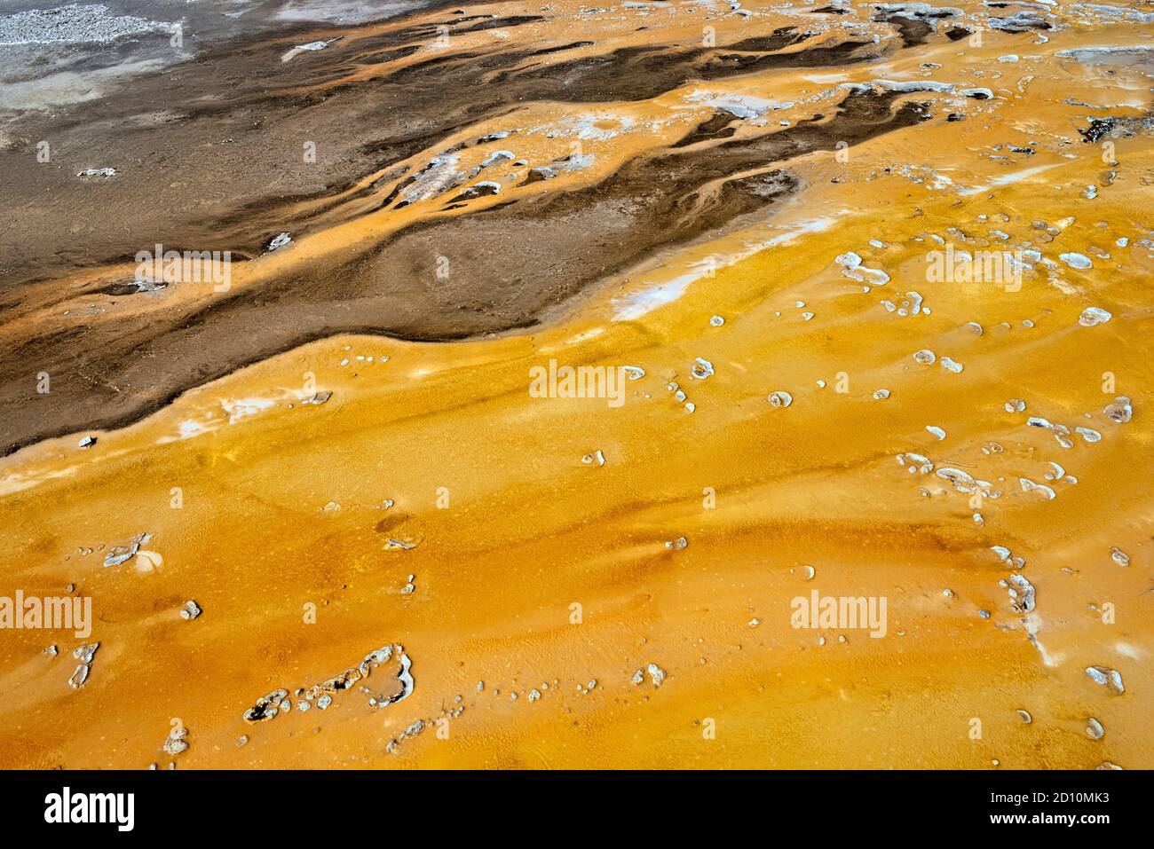 Bakterienmatte, Upper Geyser Basin, Yellowstone National Park, Wyoming, USA Stockfoto