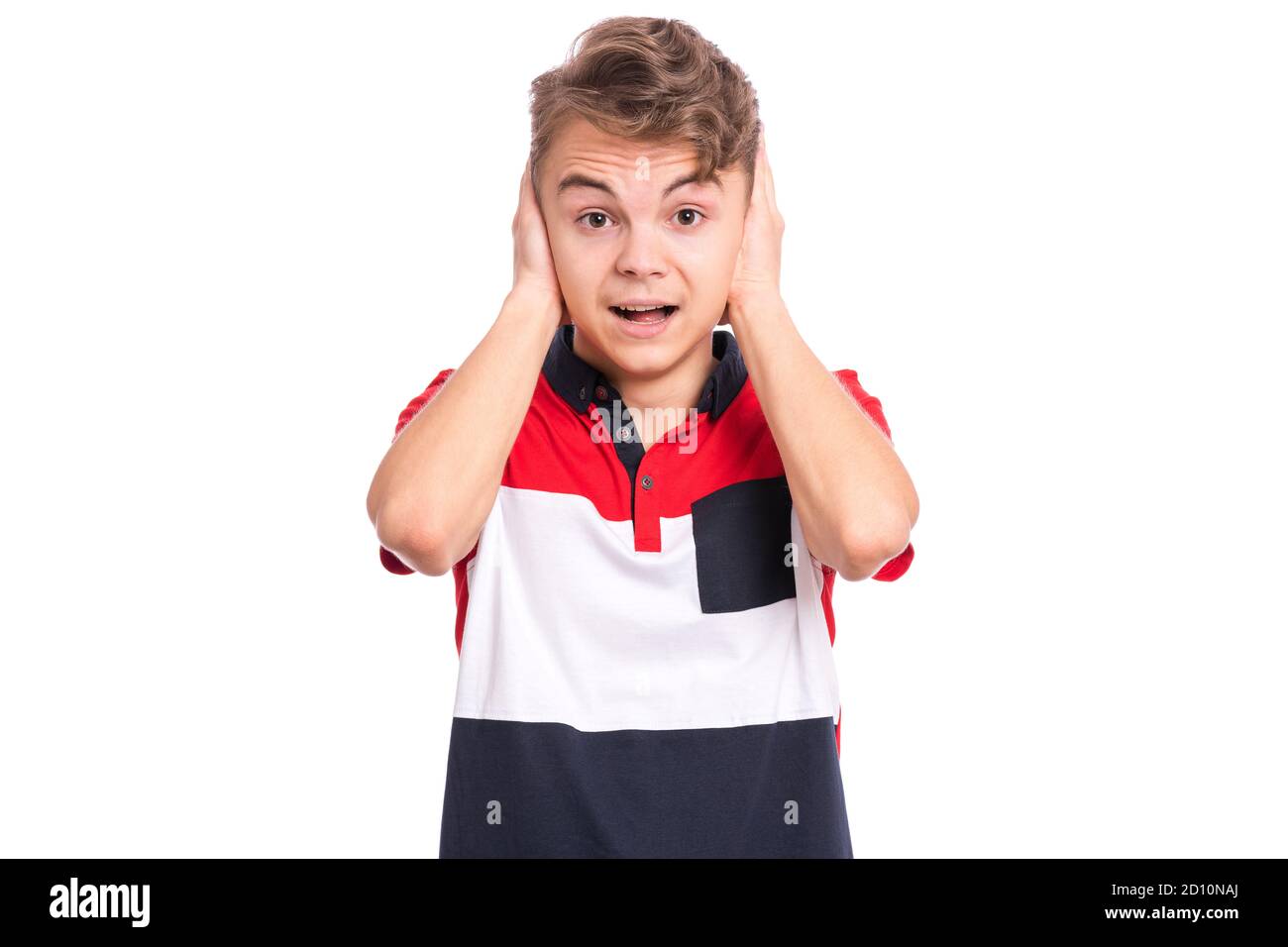 Junge Emotionen und Zeichen Stockfoto