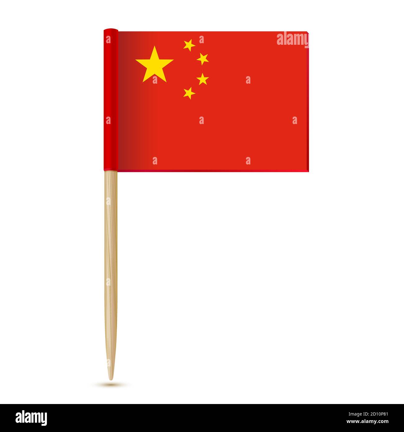 China-Flagge. Flagge Zahnstocher 10eps Stock Vektor