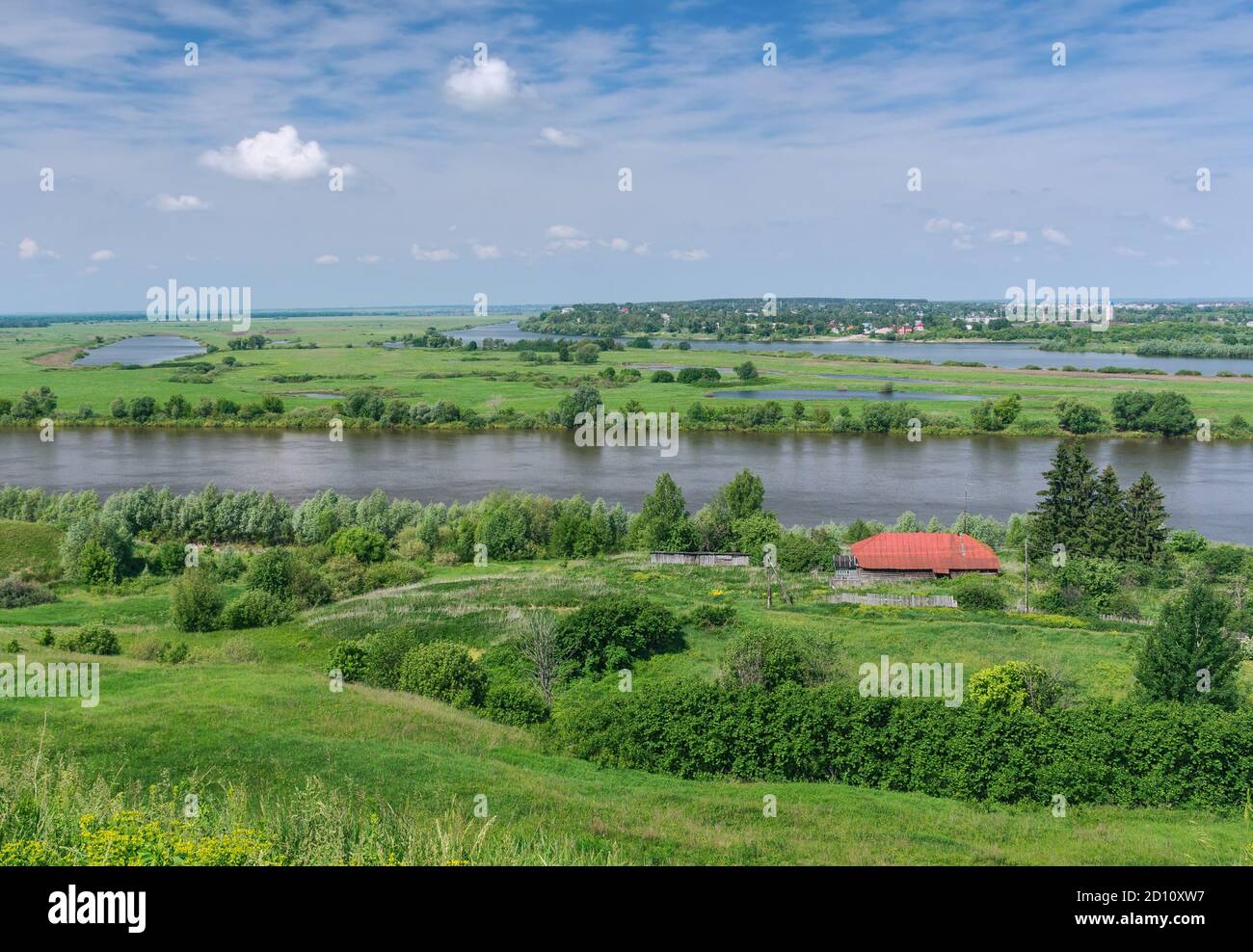 OKA Fluss in der Nähe von Spassk-Rjasanski Stadt. Region Rjasan, Zentralrussland Stockfoto