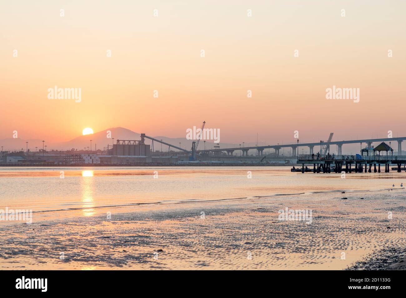 Sonnenaufgang in Coronado, Kalifornien, USA. Stockfoto