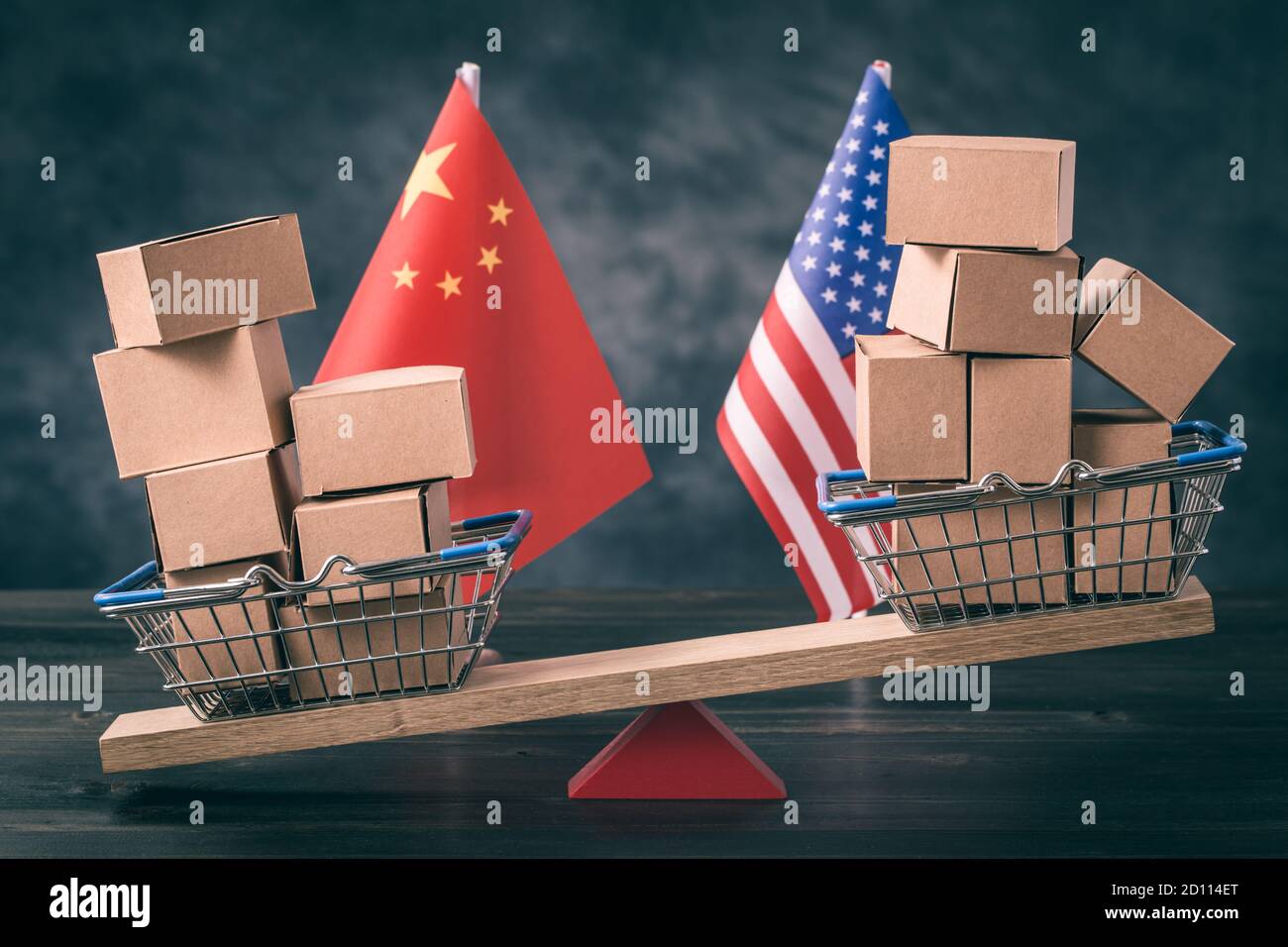 KONZEPT DER Handelsbilanz DER USA in China Stockfoto