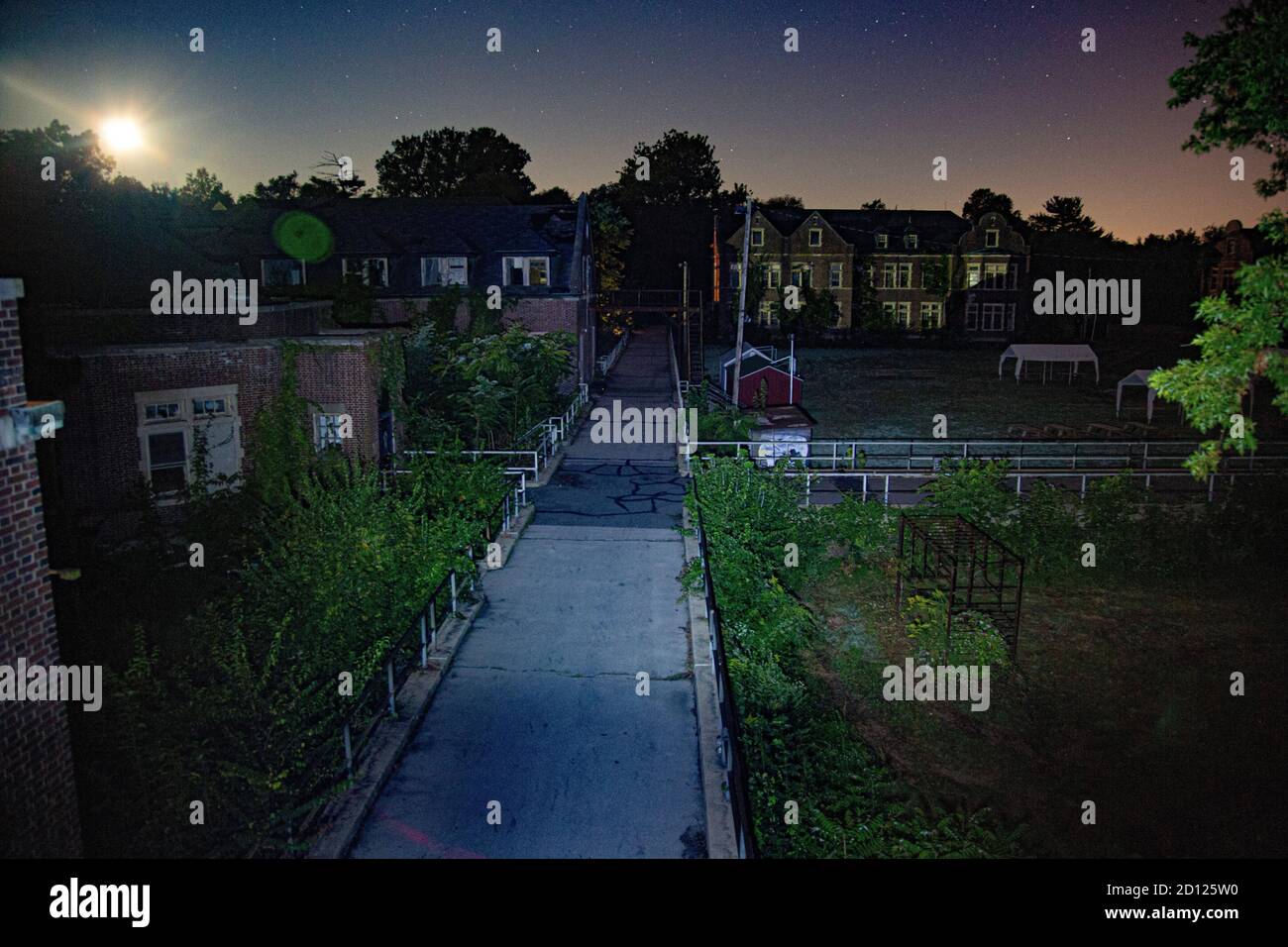 Die Haunted Pennhurst School- die auch als Pennhurst Asylum bekannt ist, wegen seiner beklagenswerten, unterbesetzt, & überfüllten Bedingungen Stockfoto