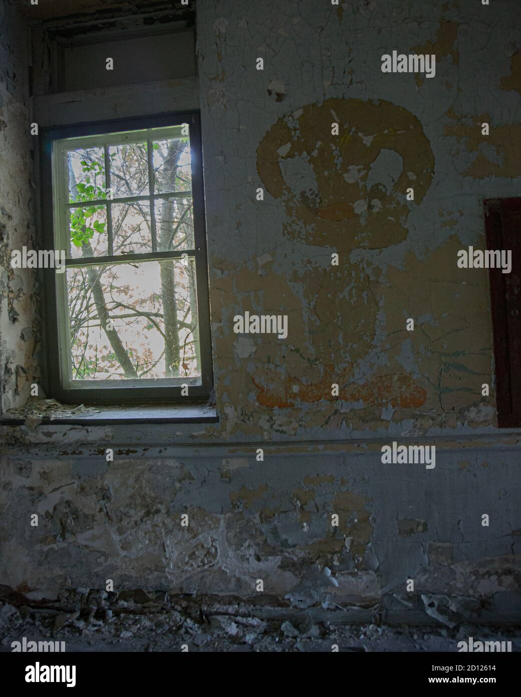 Die Haunted Pennhurst School- die auch als Pennhurst Asylum bekannt ist, wegen seiner beklagenswerten, unterbesetzt, & überfüllten Bedingungen Stockfoto