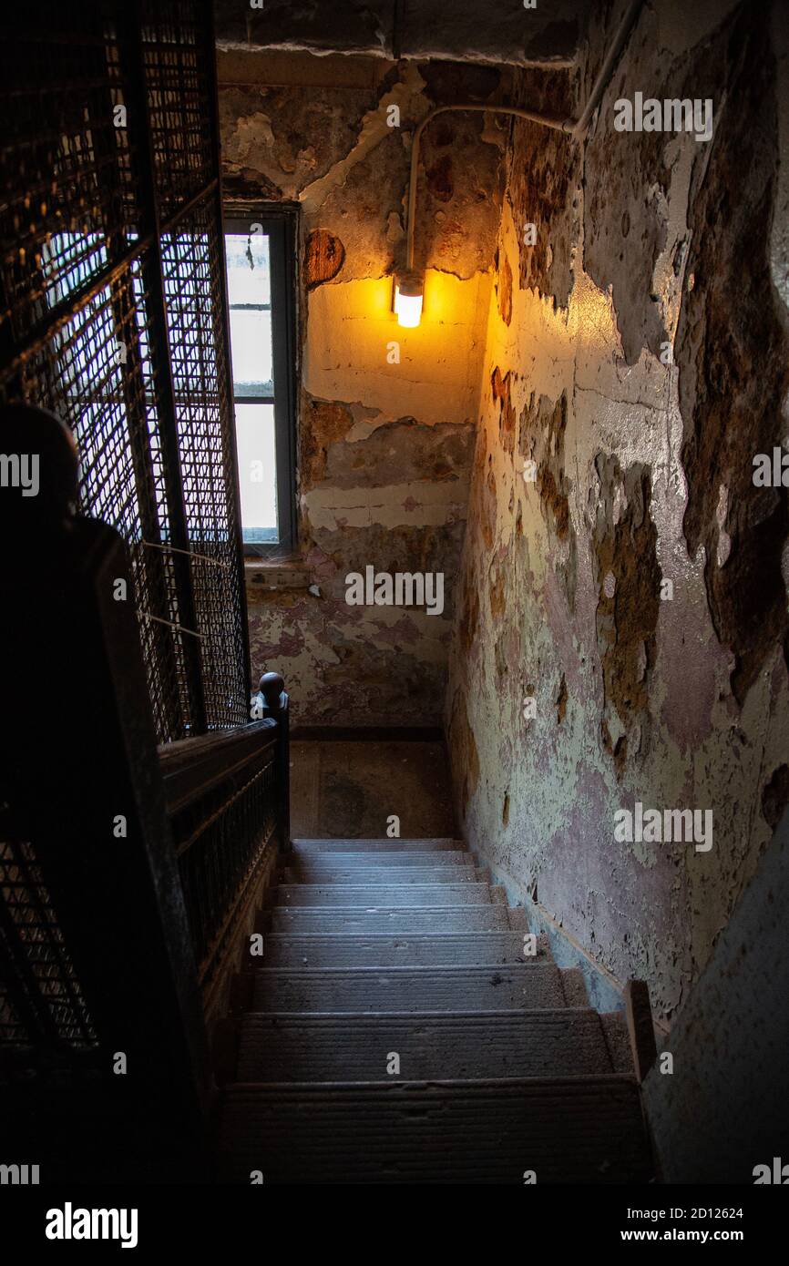 Die Haunted Pennhurst School- die auch als Pennhurst Asylum bekannt ist, wegen seiner beklagenswerten, unterbesetzt, & überfüllten Bedingungen Stockfoto