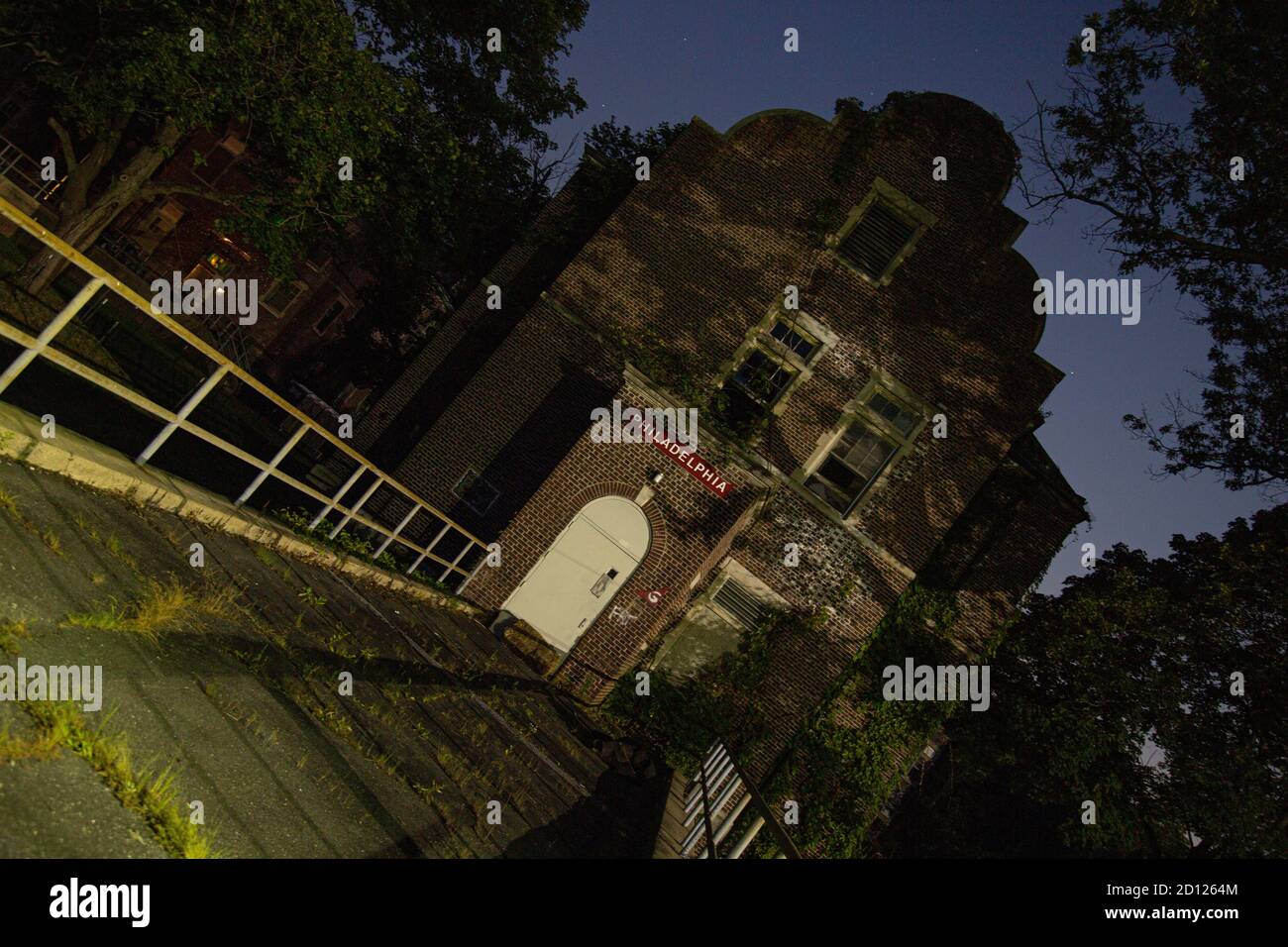 Die Haunted Pennhurst School- die auch als Pennhurst Asylum bekannt ist, wegen seiner beklagenswerten, unterbesetzt, & überfüllten Bedingungen Stockfoto