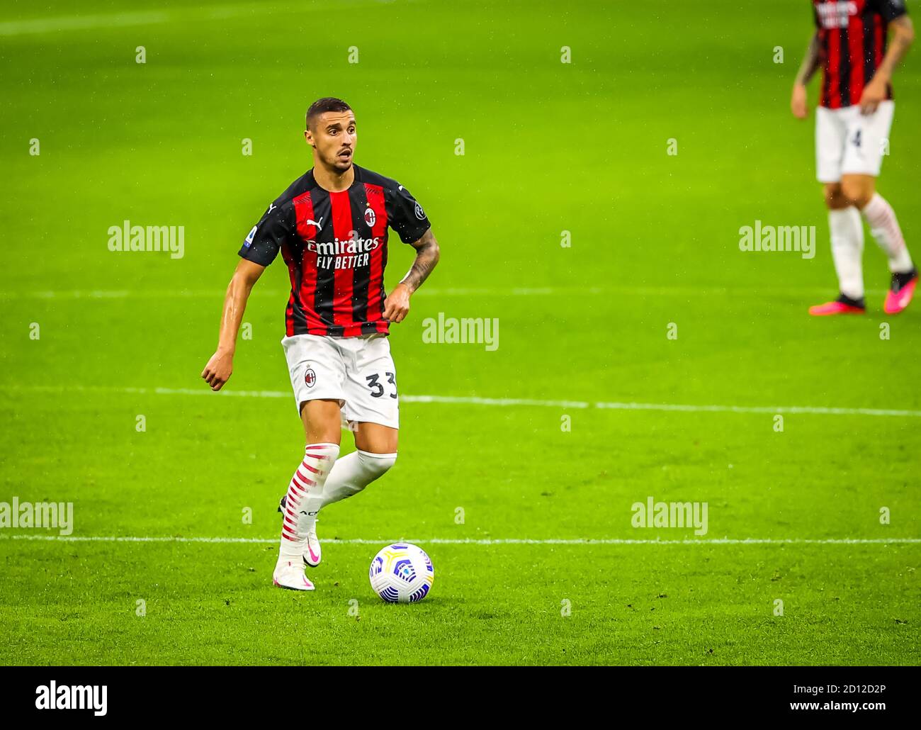 Rade Krunic von AC Mailand während der Serie A 2020/21 Spiel zwischen AC Mailand gegen Spezia Calcio im San Siro Stadion, Mailand, Italien am 04. Oktober 2020 - Stockfoto