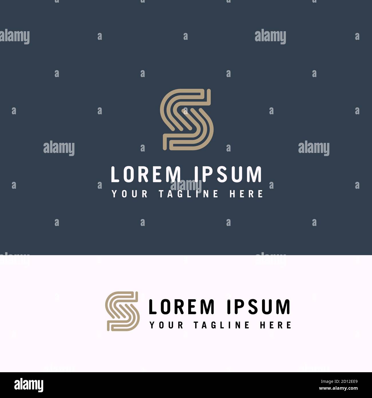 S-Letter-Linie Logo mit minimalistischem Stil. Stock Vektor