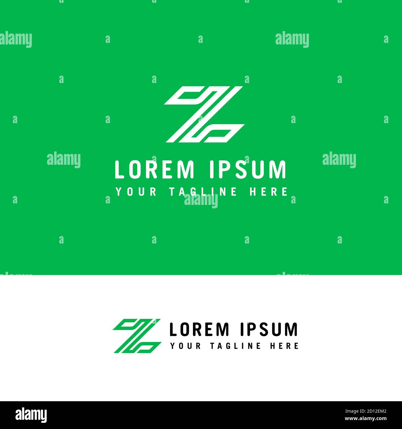 Buchstabe Z Linie Logo Design-Element mit minimalistischem Stil. Stock Vektor