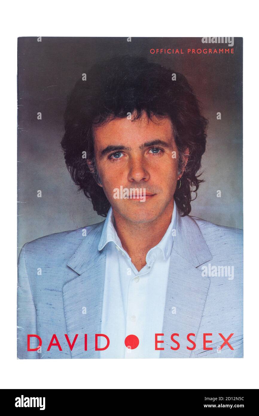 David Essex 1983 UK Konzerttour offizielles Souvenir-Programm Stockfoto