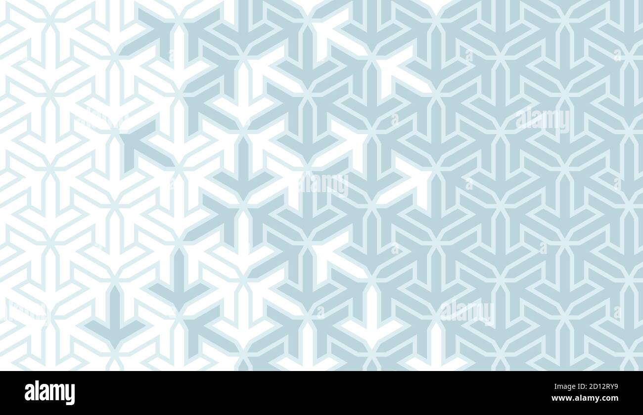 Muslim blau Vektor geometrisches Muster. Geometrische Halbtonstruktur mit Auflösung der Farbplättchen Stock Vektor